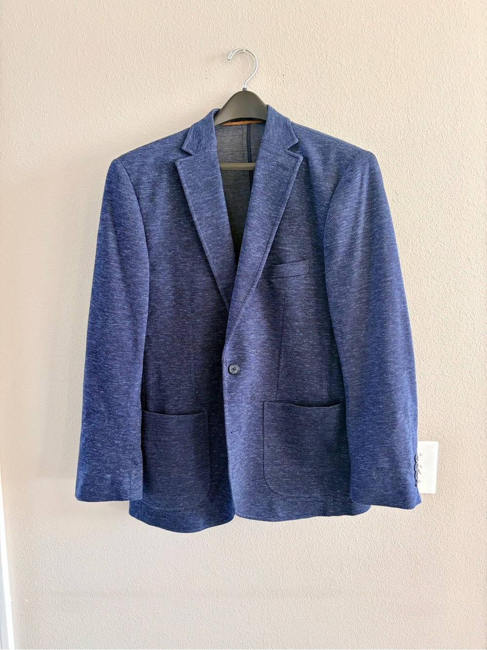 Hart Schaffner Marx Navy Knit Sport Coat Large